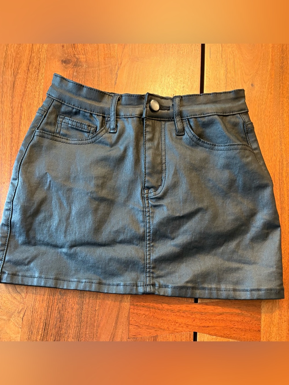 Edikted Black Denim Mini Skirt